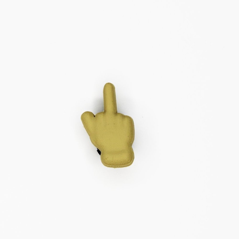 Middle Finger croc charm